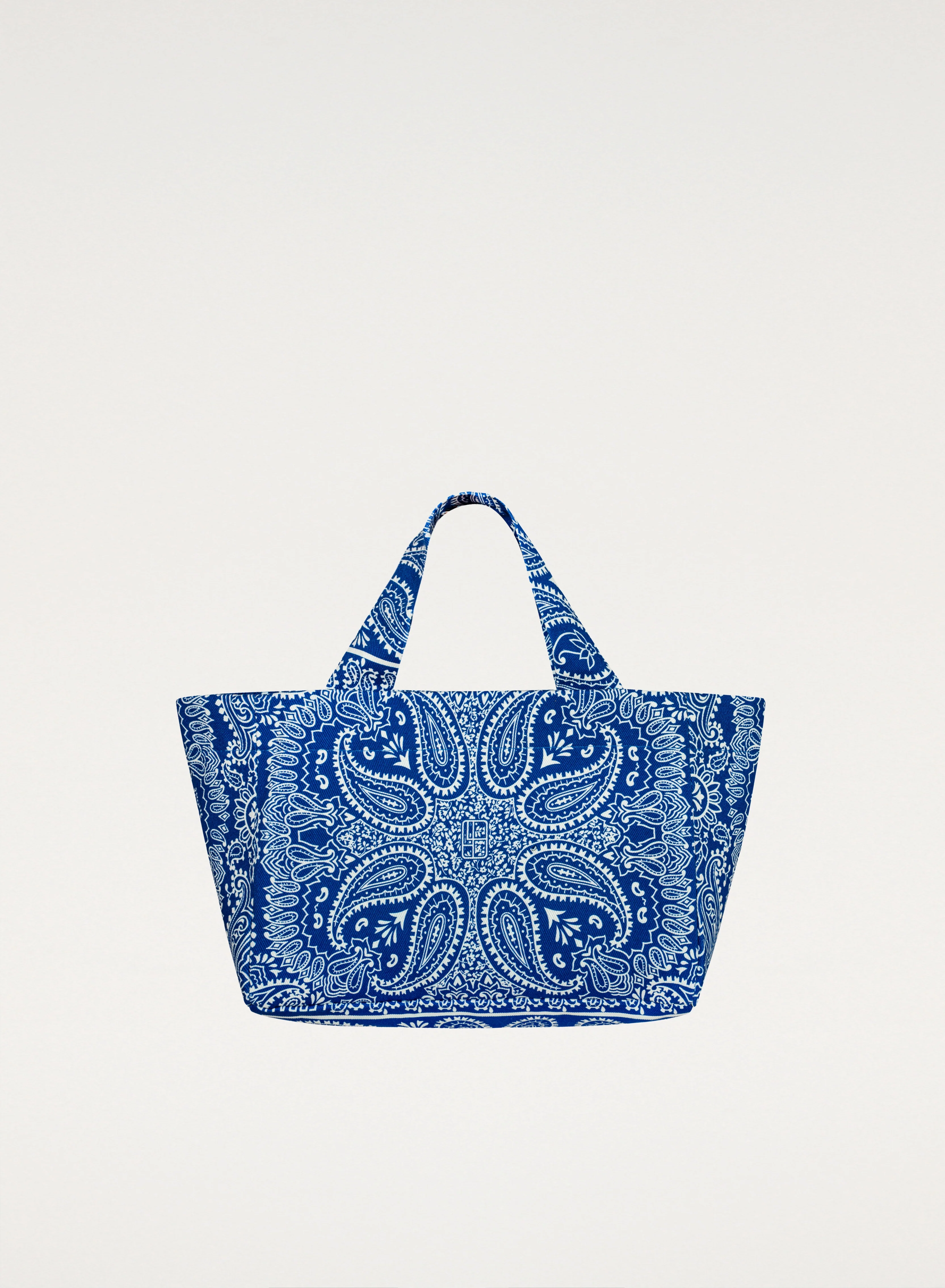 Torba mini typu shopper chabrowa z printem - Mia - Image 3