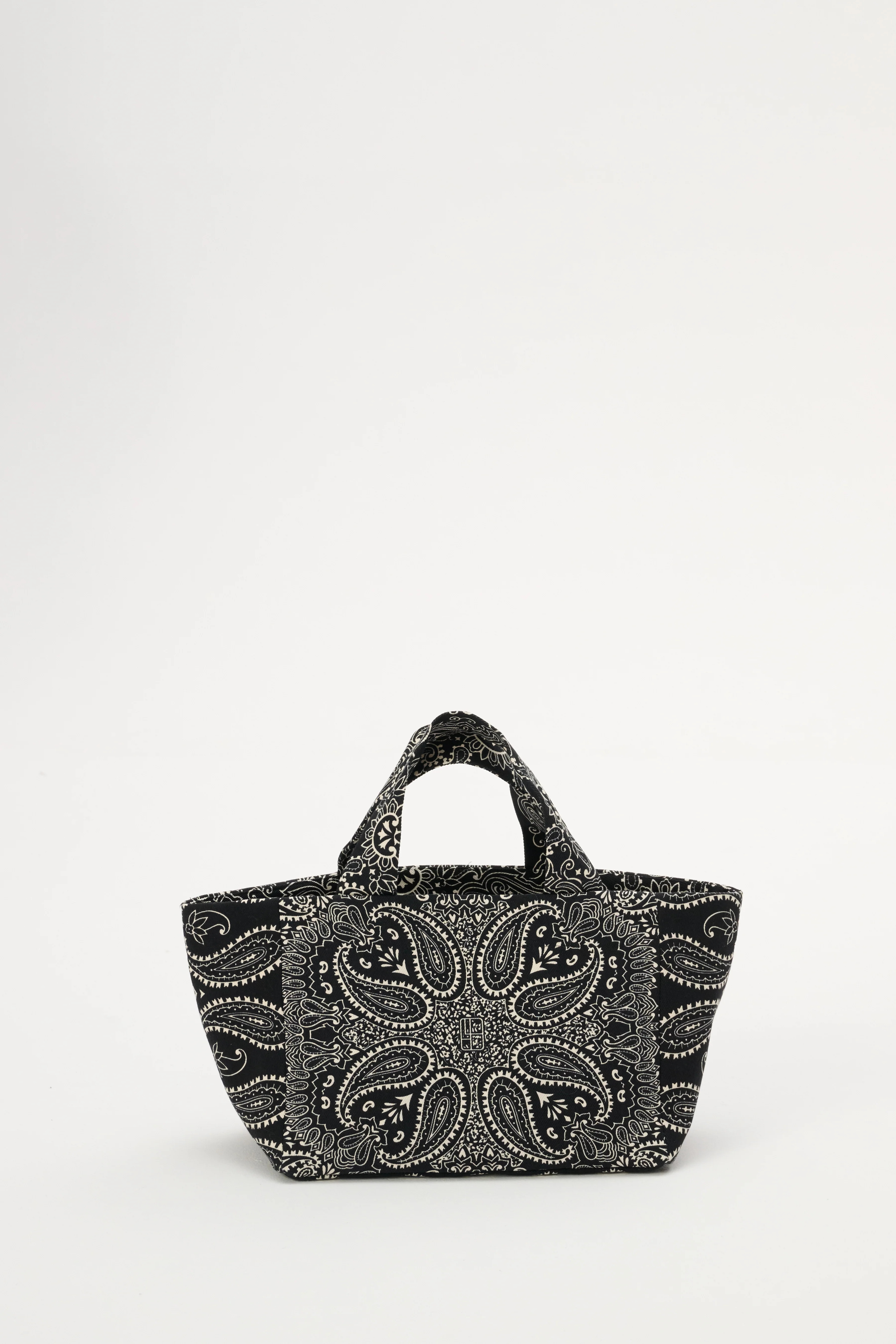 Torba mini typu shopper czarna z printem - Mia - Image 3