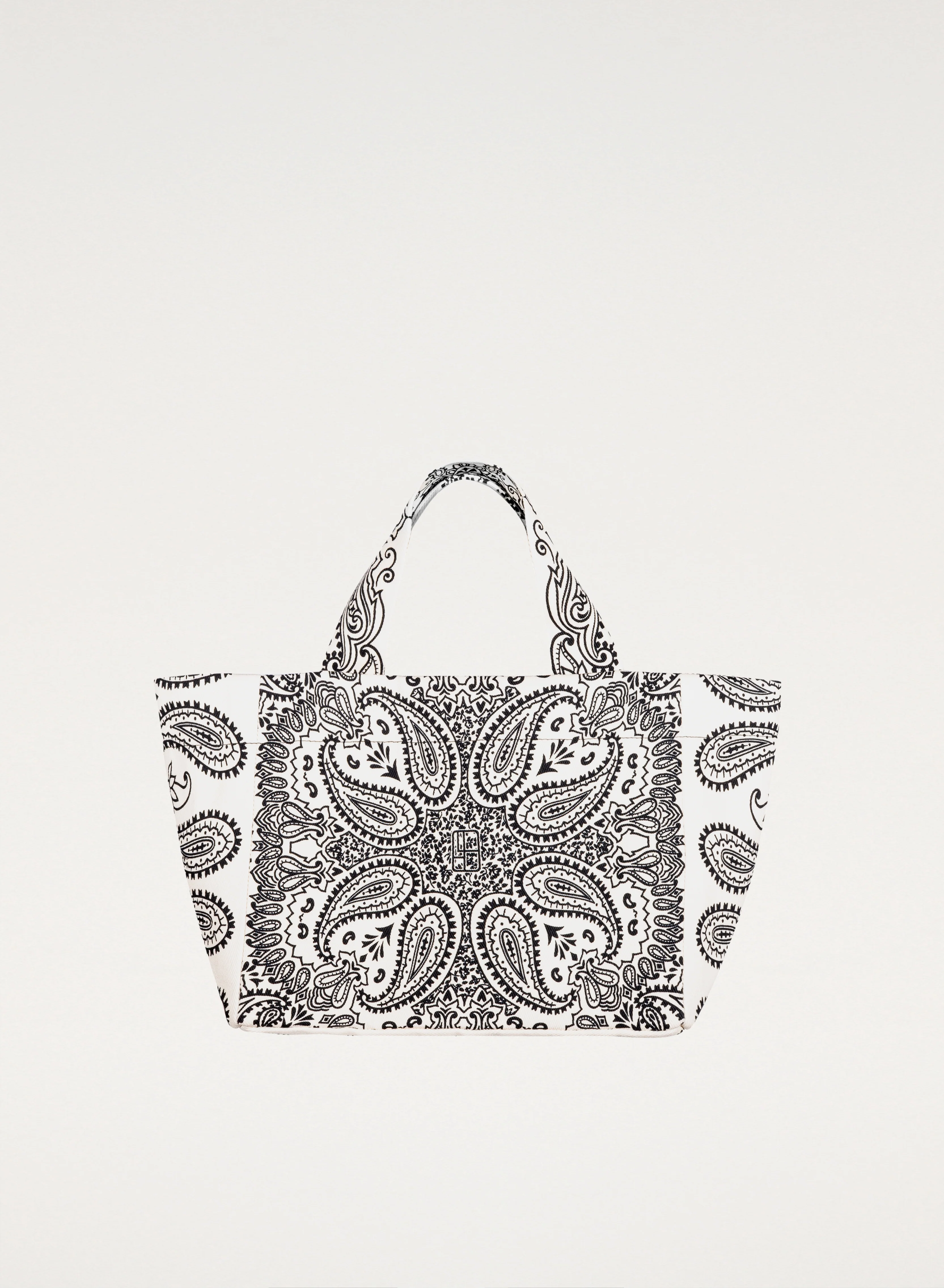 Torba mini typu shopper ecru z printem - Mia - Image 3