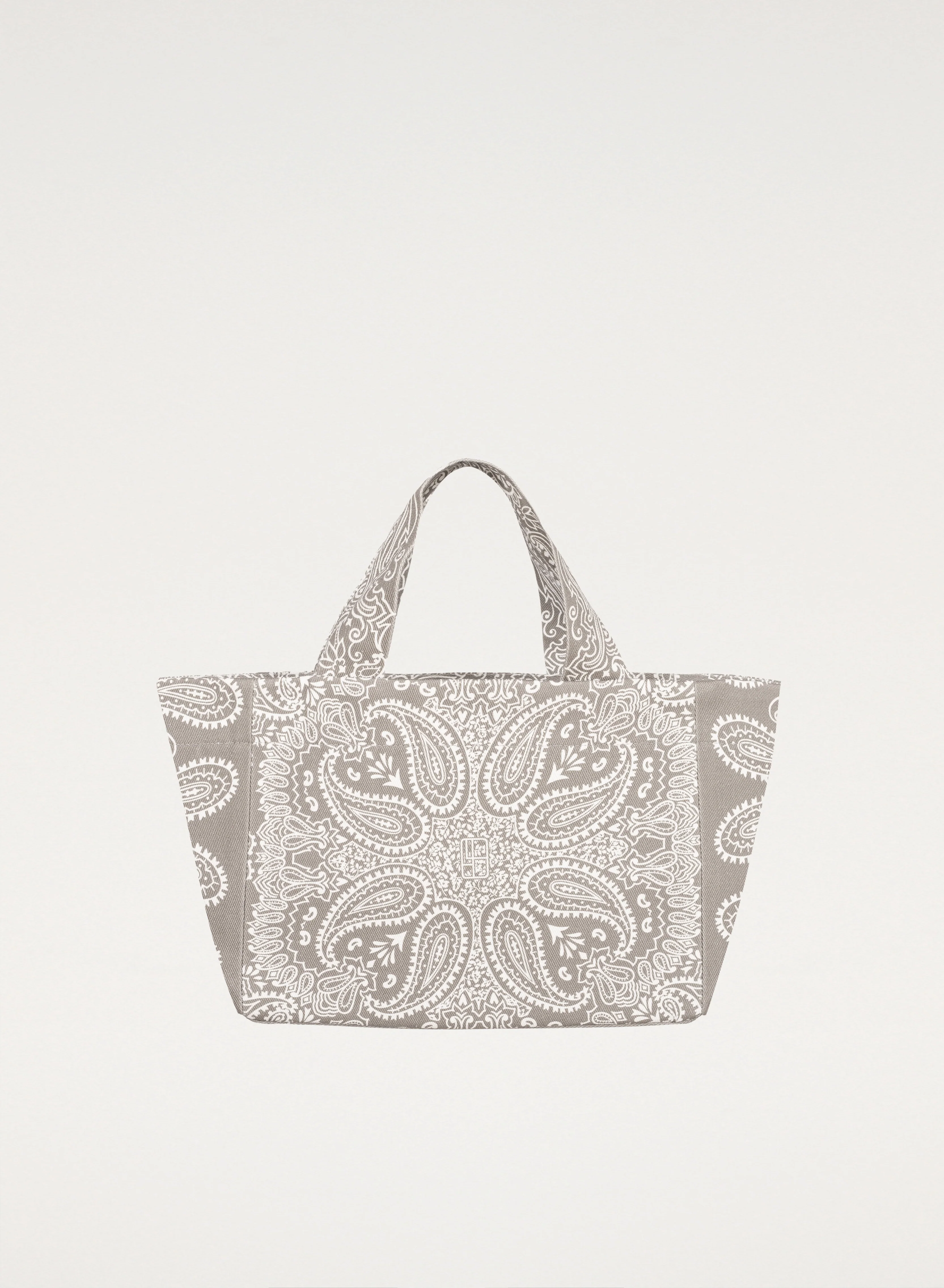 Torba mini typu shopper szara z printem - Mia - Image 5