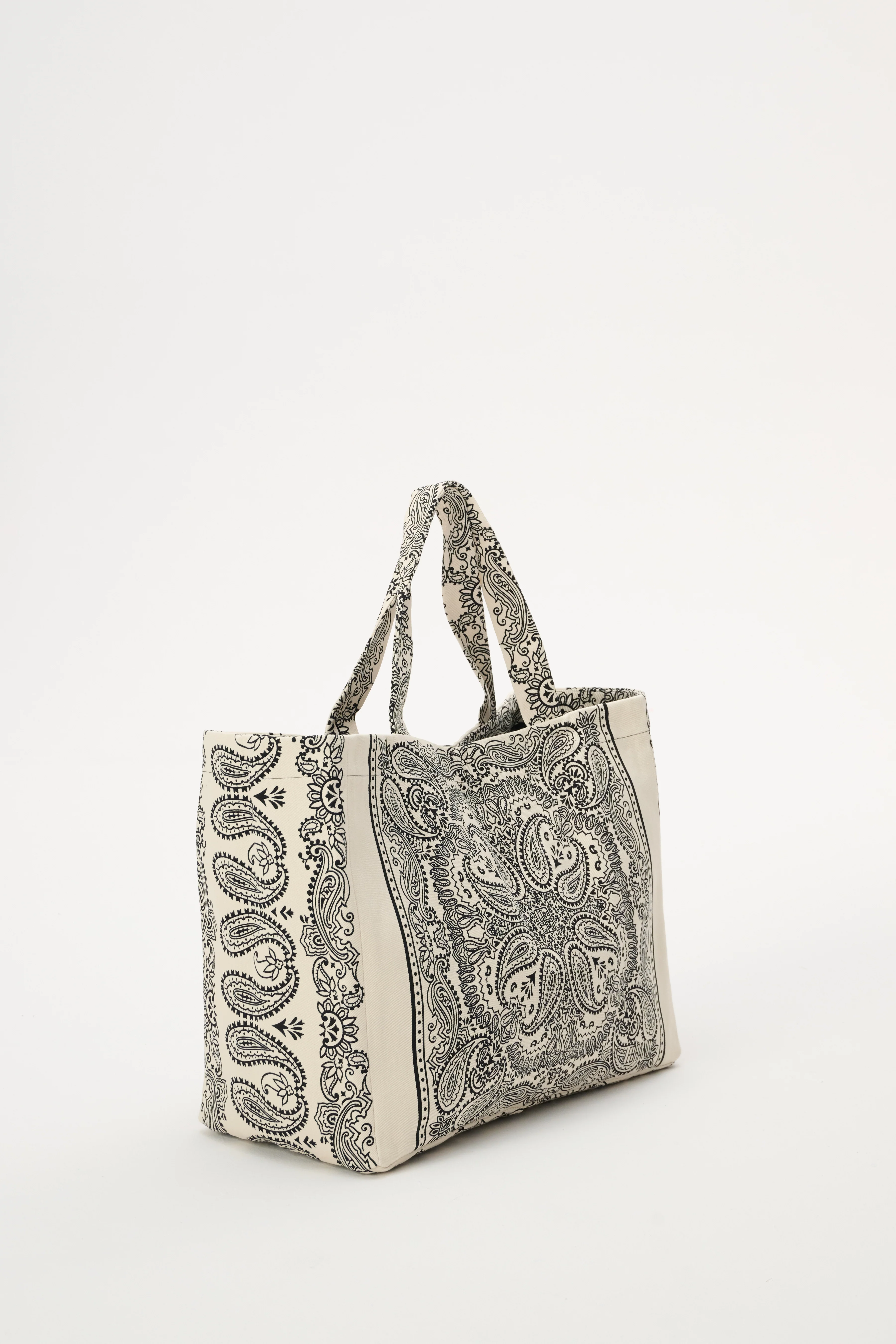 Torba typu shopper z bawełny w kolorze ecru - Capri - Image 3