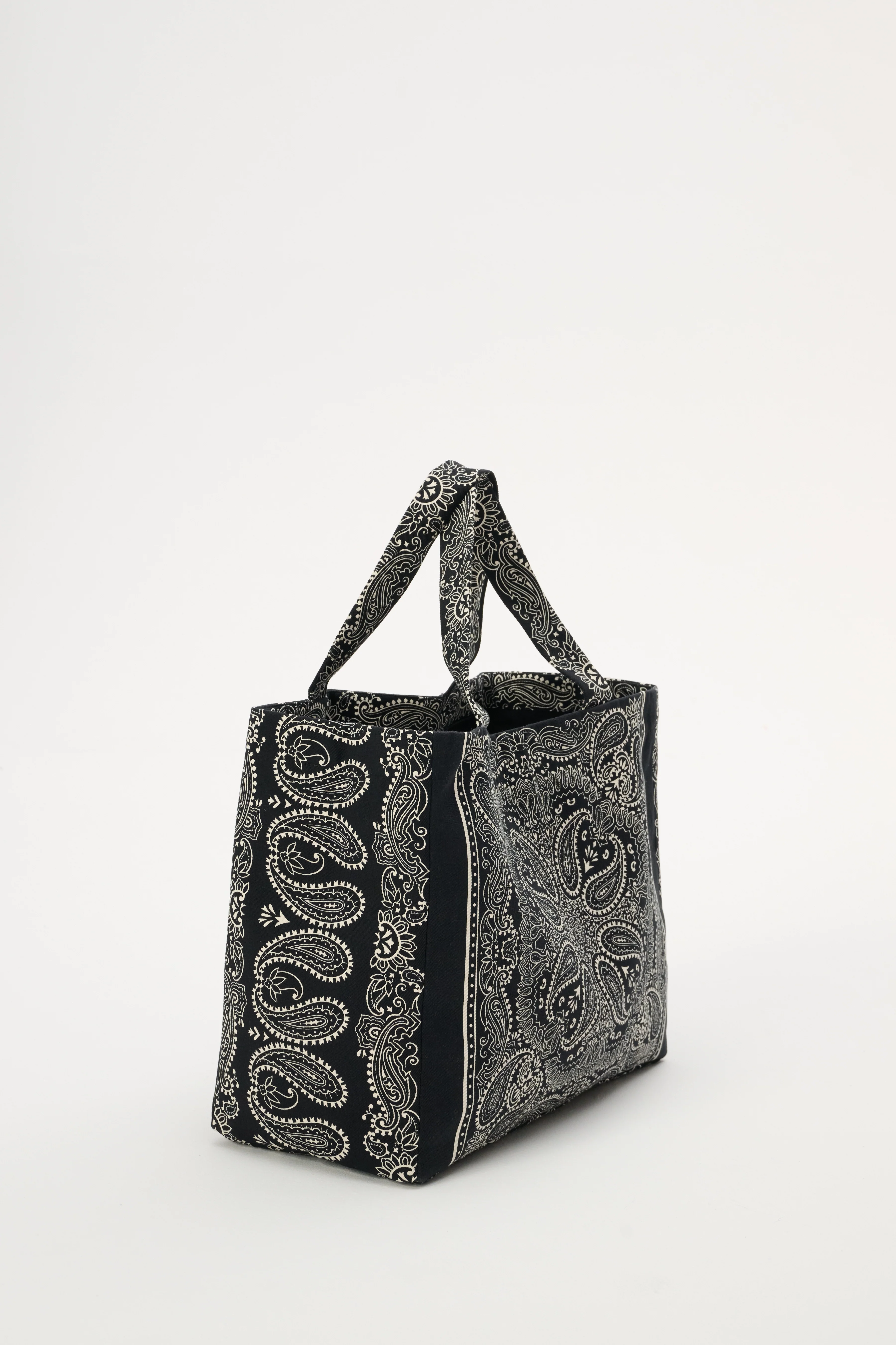 Torba typu shopper z bawełny w kolorze czarnym - Capri - Image 2