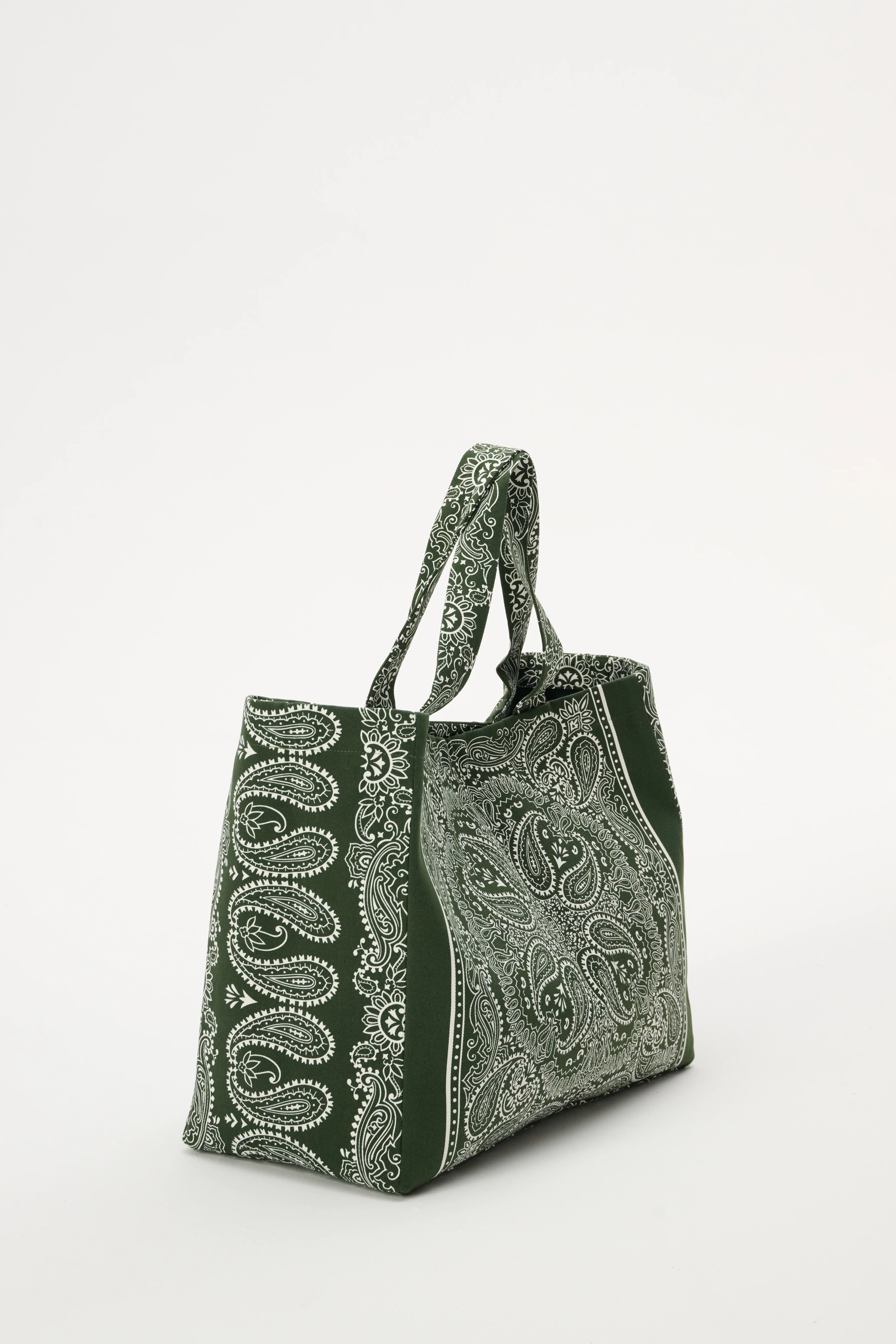 Torba typu shopper z bawełny w kolorze zielonym - Capri - Image 3