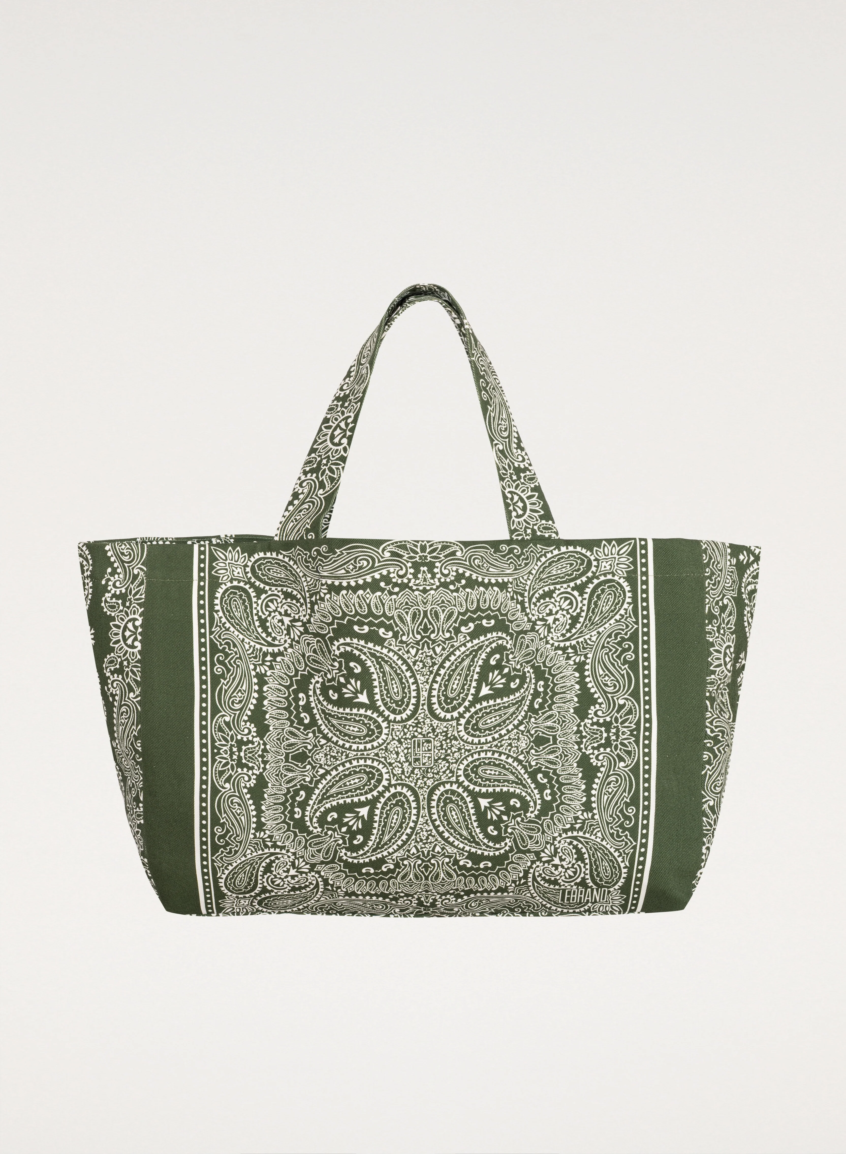 Torba typu shopper z bawełny w kolorze zielonym - Capri - Image 4
